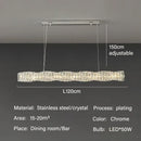 Axyaa Modern Crystal Chandelier LED Kitchen Dining Room Lighting Luxury Pendant Bar Fixture