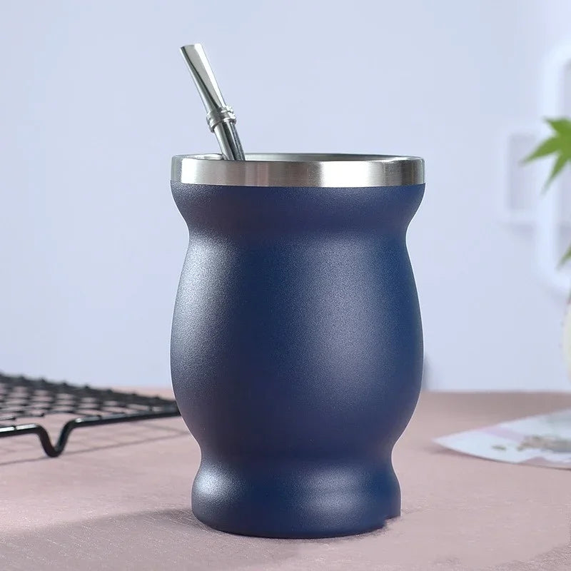 Axyaa 240ml Yerba Mate Stainless Steel Insulated Cup Set with Accessories