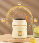 Axyaa Cute Insulated Lunch Box Bucket - Double-Layer Stainless Steel