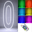 Axyaa 30" Tall LED Neon Numbers 0-9 Birthday Party Decoration Sign