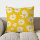 Axyaa Daisy Pattern Pillow Cover - Ideal for Sofa, Bedroom, Car