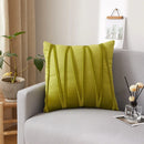 Axyaa Plush Velvet Striped Cushion Cover for Stylish Home Decor