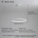 Axyaa Circle Ring LED Chandelier Pendant Light - Modern Acrylic Ceiling Luminaire