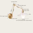 Axyaa French Cream Resin LED Wall Light with Pull Chain Switch - Vintage Copper Wandlamp