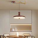 Axyaa Walnut LED Chandelier: Modern Retro Pendant Lamps for Home Decor