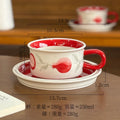 Axyaa Ceramic Latte Coffee Cup Set with Saucer - Household Restaurant Tea Mug