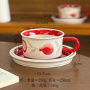 Axyaa Ceramic Latte Coffee Cup Set with Saucer - Household Restaurant Tea Mug