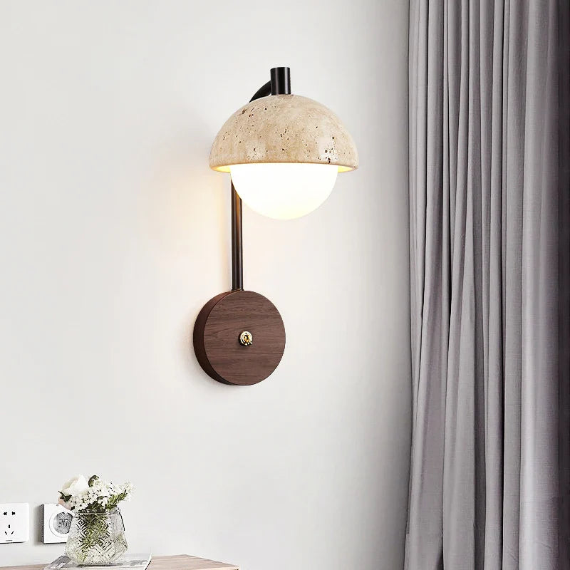 Axyaa White Glass LED Wall Lamps with Switch for Bathroom Mirror, Stair Light