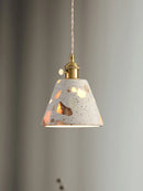 Axyaa Terrazzo Chandelier Lamp - Retro Nordic Bedroom Coffee Shop Pendant Light