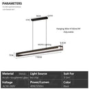 Axyaa Glass Pendant Light LED Linear Chandelier for Dining Room & Kitchen