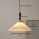 Axyaa Fabric Copper LED Pendant Lights, E14 Nordic Hanging Lamp for Home Decor