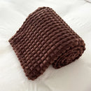Axyaa Rabbit Plush Flannel Blanket Cover - Cozy Nap Blanket, Machine Washable