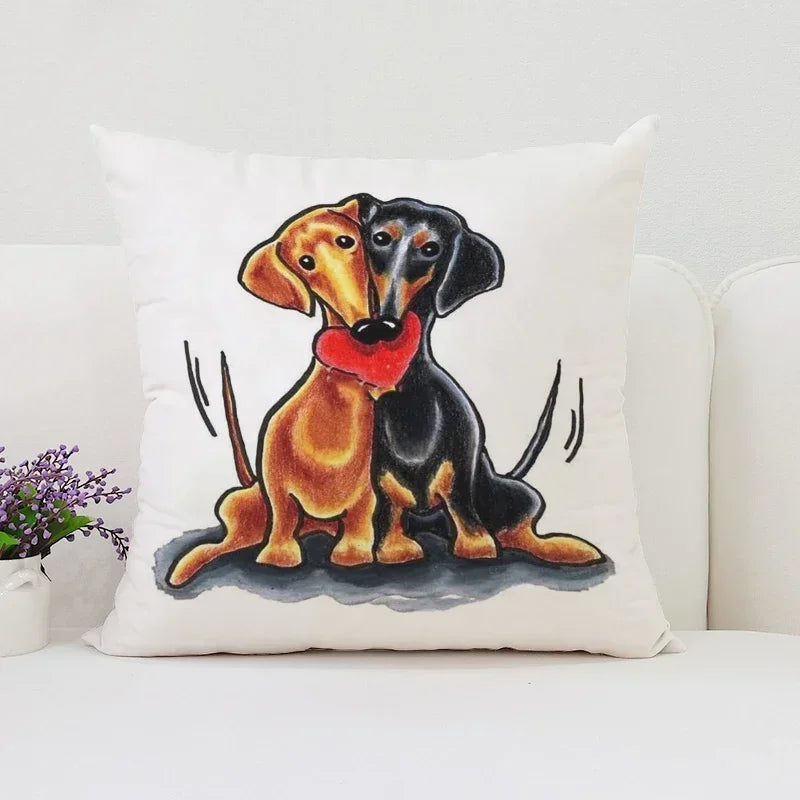 Pablo Picasso Wiener Dog Pillowcase for Modern Home Decor by Axyaa
