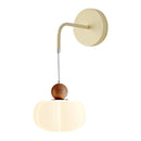 Axyaa Cream Style Bedside Pumpkin Wall Lamp | Modern Minimalist LED Lighting