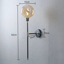 Axyaa Modern Black Iron Glass Ball Wall Lamp for Living Room Bedroom Decor