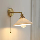 Nordic Modern LED Wall Light Axyaa Ceramic Bedside Lamp Pull Chain Switch
