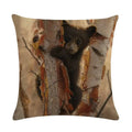 Axyaa Printed Linen Pillowcase for Home Sofa Car Decor 45*45cm