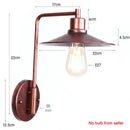 Axyaa Rust Color Retro Loft Wall Lamp Industrial Iron Style for Bedroom & Hotel