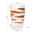 Axyaa Kawaii Cat Claw Leg Glass Cup - 10oz Frosted Cat Foot Print Mug