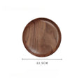 Axyaa Black Walnut Wooden Tray: Elegant Serving Plate for Home, Tea, Snacks & Desserts