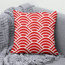 Axyaa Lucky Cat Mount Fuji Art Cushion Cover - Japanese Style Throw Pillow