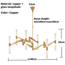 Axyaa Vintage Copper LED Ceiling Chandelier for Kitchen, Living Room - Brenta Grande