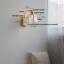 Axyaa Vintage Rotatable LED Wall Sconce Copper Walnut Blue Glass Mirror Light
