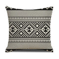 Axyaa Geometric Cotton Linen Cushion Cover - Decorative Sofa Throw Pillow Cover