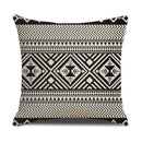 Axyaa Geometric Cotton Linen Cushion Cover - Decorative Sofa Throw Pillow Cover