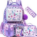 Axyaa Girls Hard Shell School Backpack Set with Lunch Bag & Pencil Case