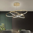 Axyaa LED Ring Ceiling Chandelier for Dining Room Minimalism Lighting