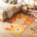 Axyaa Plush Dopamine Floral Carpet - Cozy Fluffy Rug for Home Living Room