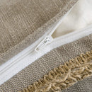 Axyaa Farmhouse Burlap Linen Trimmed Pillowcase Perfect for Modern Fall Decor