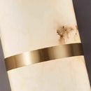 Axyaa Oval Copper Marble Wall Lamp: Post-Modern, Minimalist Lighting Fixture for Bedroom and Hotel