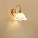 Axyaa Nordic Design LED Wall Lamp Indoor Luxury Art Wood Lampshade E27 Bulb