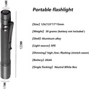 Axya Portable Mini Pen Light Torch 3 Modes Clip Emergency Flashlight