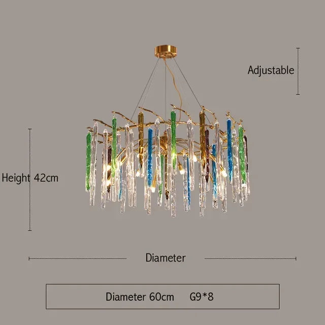 Axyaa Nordic Luxury Crystal Ceiling Lamps for Modern Interior Lighting