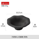 Axyaa Western Steak Plate - Ceramic Black and White Creative Tableware Plate