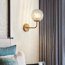 Axyaa Gold Modern Glass Ball LED Wall Sconce for Living Bedroom Decor