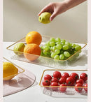 Axyaa Rectangular Fruit Tray for Tea Cup, Household Storage, Dried Fruit & Dim Sum
