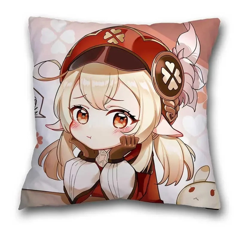 Genshin Impact Axyaa Pillow Cases - Klee Xiao Venti Hutao Anime Printed Pillowcases
