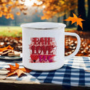 Axyaa Flamingo Pattern Enamel Mug Set for Camping and Picnic