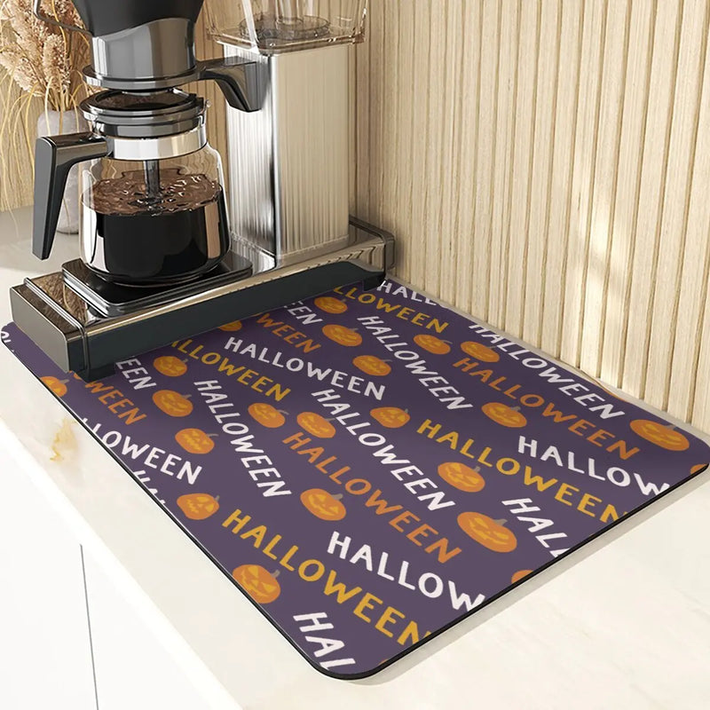 Axyaa Cute Ghost Pattern Coasters and Placemat Set