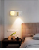 Axyaa Moon Globe Wall Sconce, Modern & Minimalist LED Bedroom Reading Light