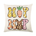 Easter Bunny Eggs Pillowcase 45x45cm Linen Pillow Covers, Axyaa Home Decor Brand