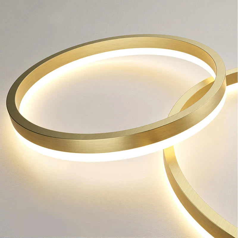 Axyaa Black LED Ring Chandelier Ceiling Light, Modern Circular Pendant for Kitchen, Living, and Dining Rooms.