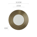 Axyaa Brushed Texture Ceramic Steak Pasta Sushi Dessert Plates for Molecular Cuisine