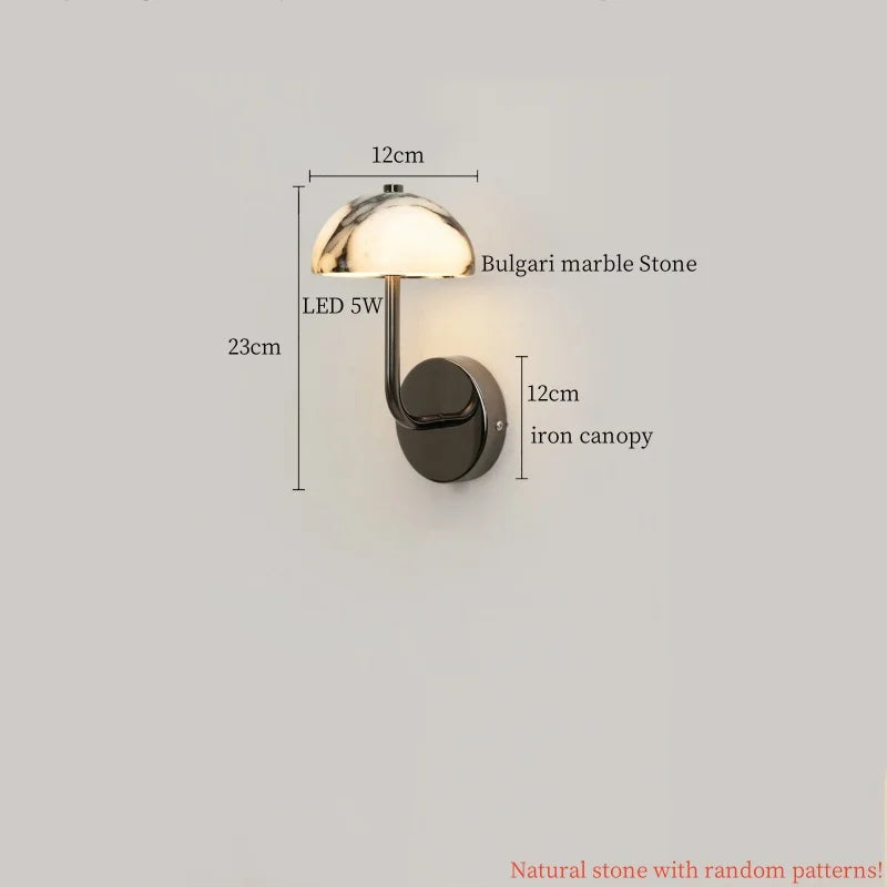 Axyaa Marble Glass LED Wall Light for Home Decor