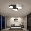 Axyaa Nordic Cube Dimmable Ceiling Light - Modern Wrought Iron Bedroom Lamp