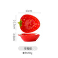 Axyaa Cartoon Strawberry Ceramic Salad Bowl - Family Kitchen Fruit Plate